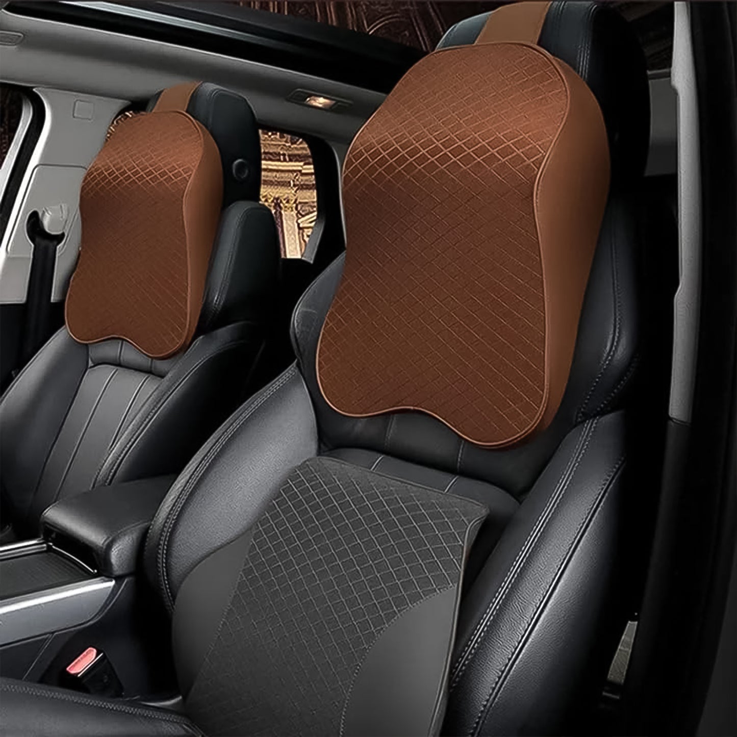 8595 Car Neck Pillow Car Neck Headrest Pillow Memory Foam Car Accessories Cushion Car Seat Head Support Neck Protector Car Seat Neck Pillowfor Driving (1 Pc) Wukusy