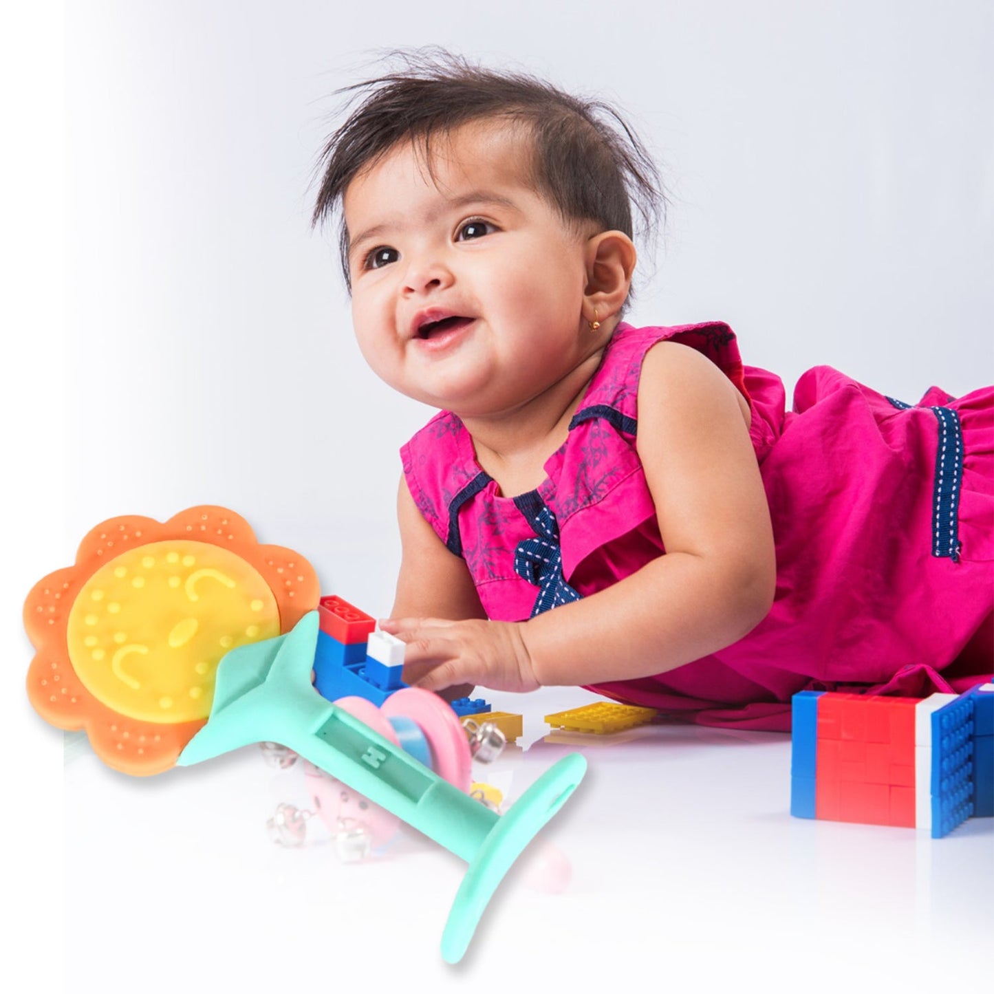 Baby Teether – Food-Grade Sunflower Design