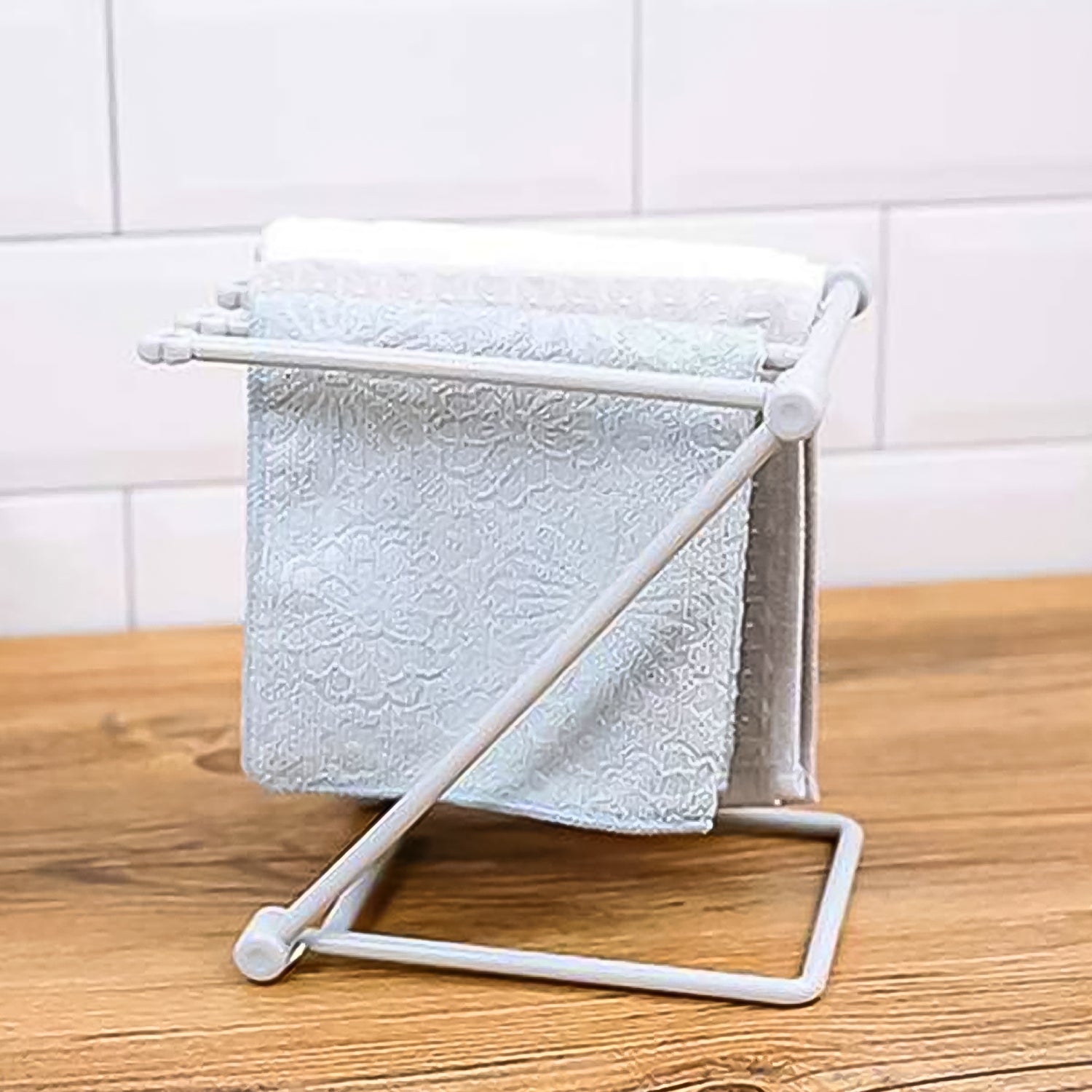 Folding Kitchen Bathroom Towel Rack Towel Stand (1 Pc) Wukusy
