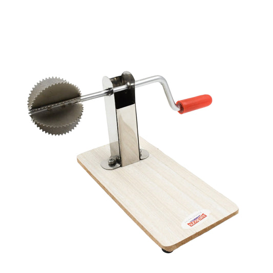 Stainless Steel Coconut Scraper with Wooden Base - BuyItOnline