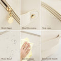 Premium Cream Travel Makeup  Toiletry Organizer Pouch With Zipper  Handle (1 Pc) Wukusy