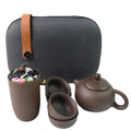 Portable Kung Fu Tea Set With A Portable Travel Bag (Set Of 6pcs) Wukusy