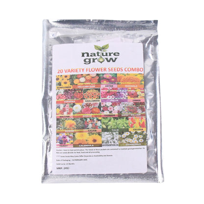 20 Flower Varieties Seeds Combo