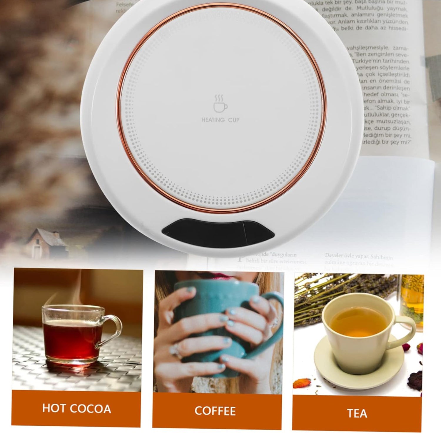 5576 Usb Warm Coaster Heated Coffee Mug Portable Office Desk Portable Cup Heater Coffee Mug Warmer Electric Cup Warmer (1 Pc) Wukusy