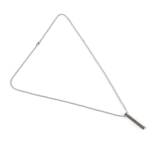 Plain Stick Shape Stainless Steel Locket with Chain