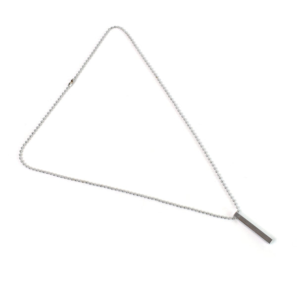 Plain Stick Shape Stainless Steel Locket with Chain Wukusy