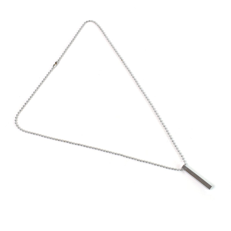 Plain Stick Shape Stainless Steel Locket with Chain Wukusy