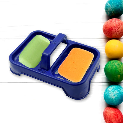 8729 2in1 Plastic Soap Case  Soap Dish  Soap Stand 2 Section Plastic Soap Case Soap Holder Soap Dish For Bathroom Kitchen Sink (1 Pc  Multicolor ) Wukusy