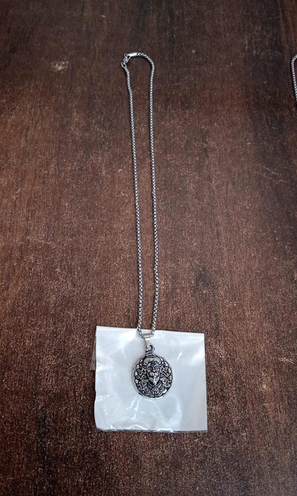 Hanuman Facelocket With Chain Pendant