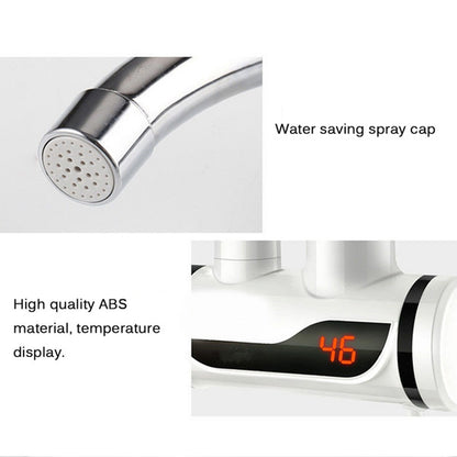 1597 Stainless Steel Led Digital Display Instant Heating Electric Water Heater Faucet Tap Wukusy