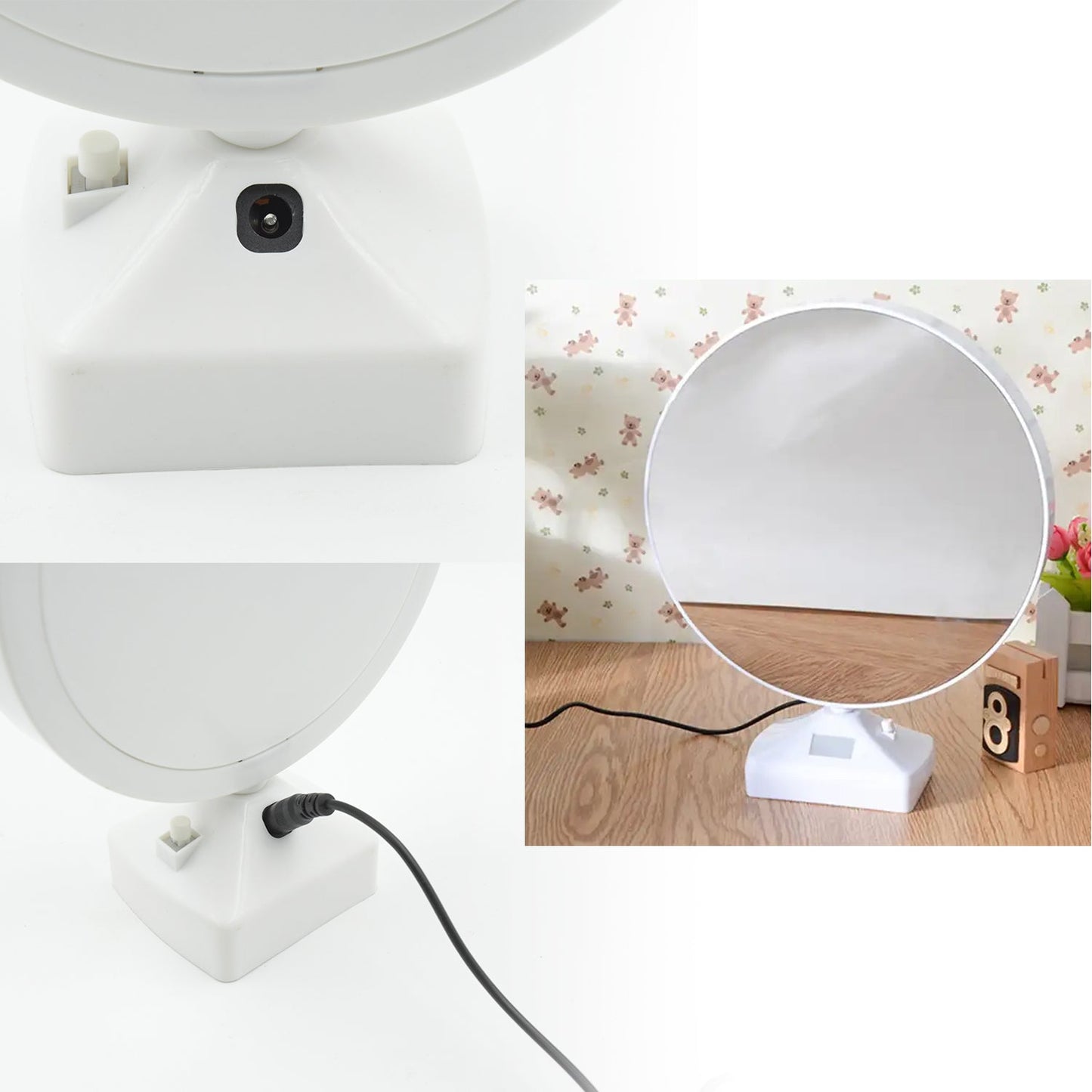 Plastic 2 In 1 Mirror Come Photo Frame With Led Light Wukusy