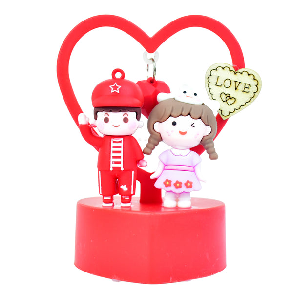 Romantic Couple Love Showpiece with Heart Frame.