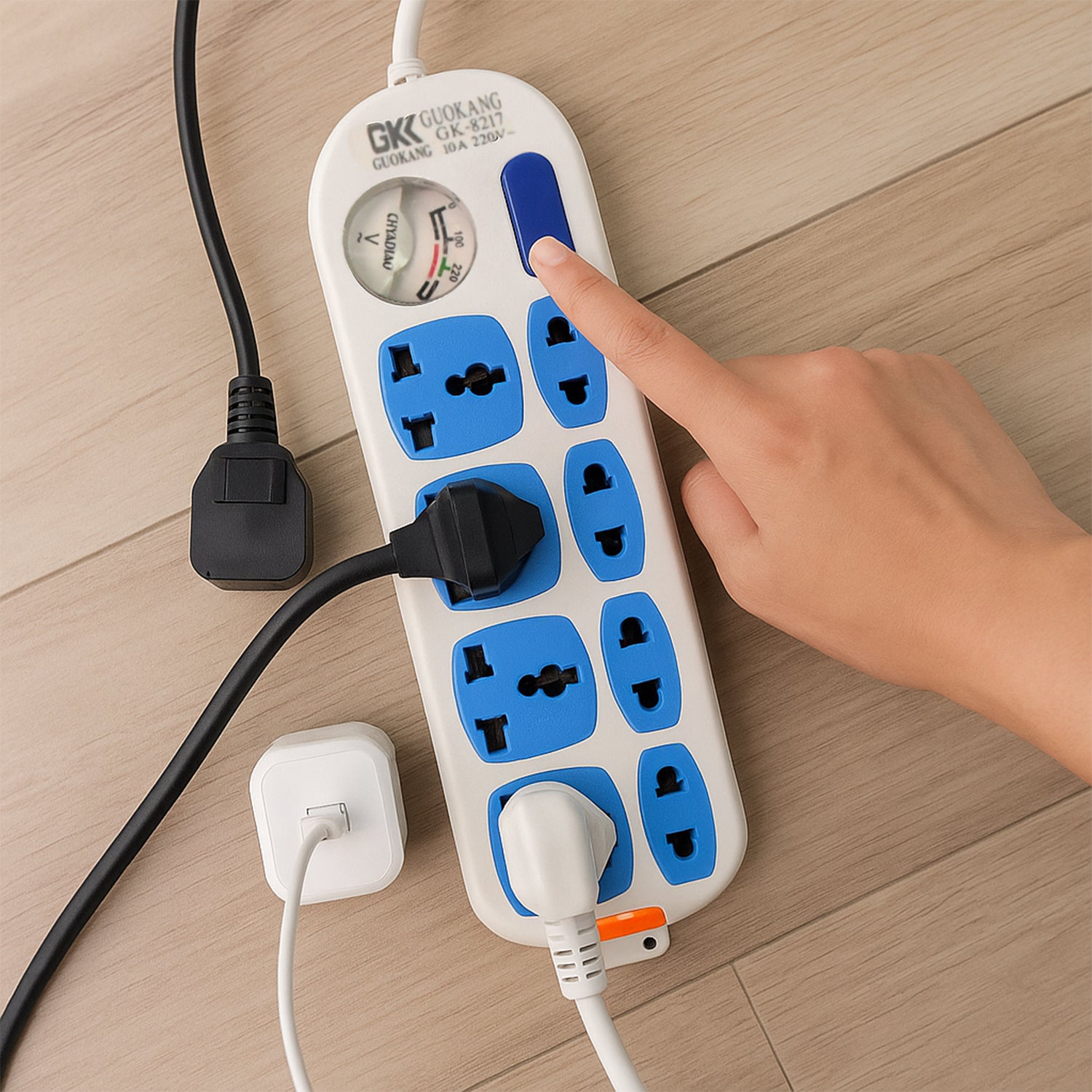 8 Socket Heavy Duty Power Extension Board (10 Mtr.  1 Pc) Wukusy