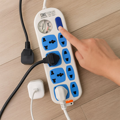 8 Socket Heavy Duty Power Extension Board (10 Mtr.  1 Pc) Wukusy