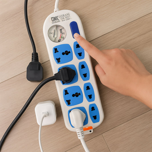 8 Socket Heavy Duty Power Extension Board (10 Mtr.  1 Pc) Wukusy