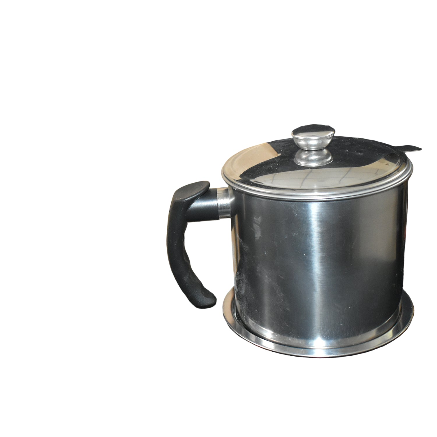 Stainless Steel Oil Strainer Pot with Lid & Filter Mesh - BuyItOnline