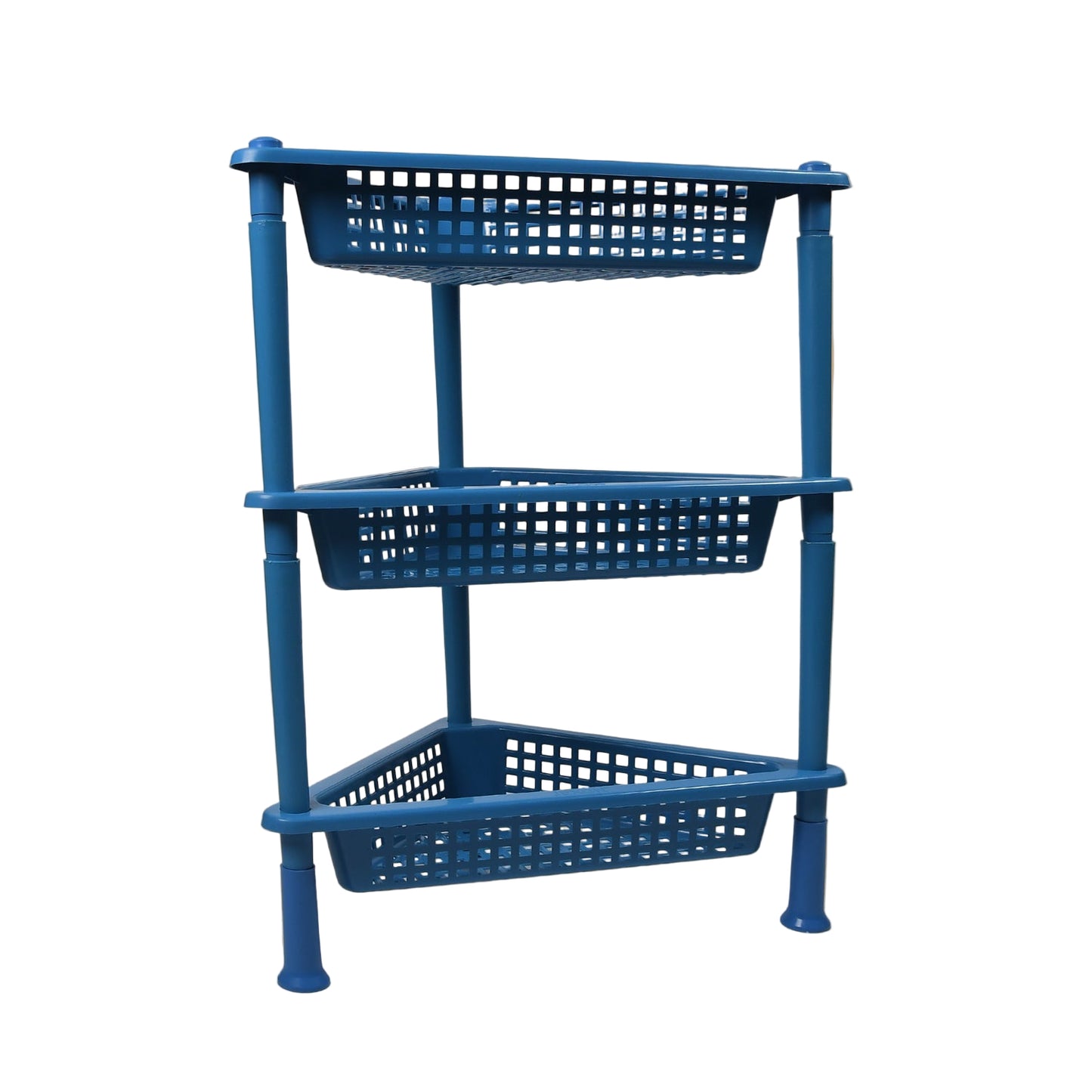 Triangle 3-Tier Plastic Storage Rack.