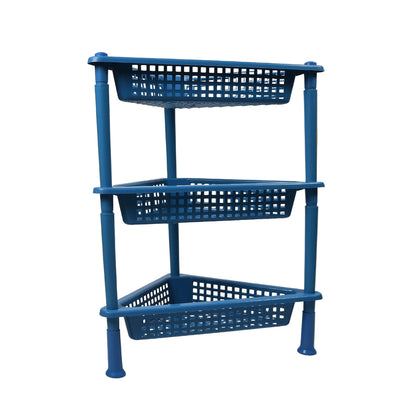 Triangle 3-Tier Plastic Storage Rack.