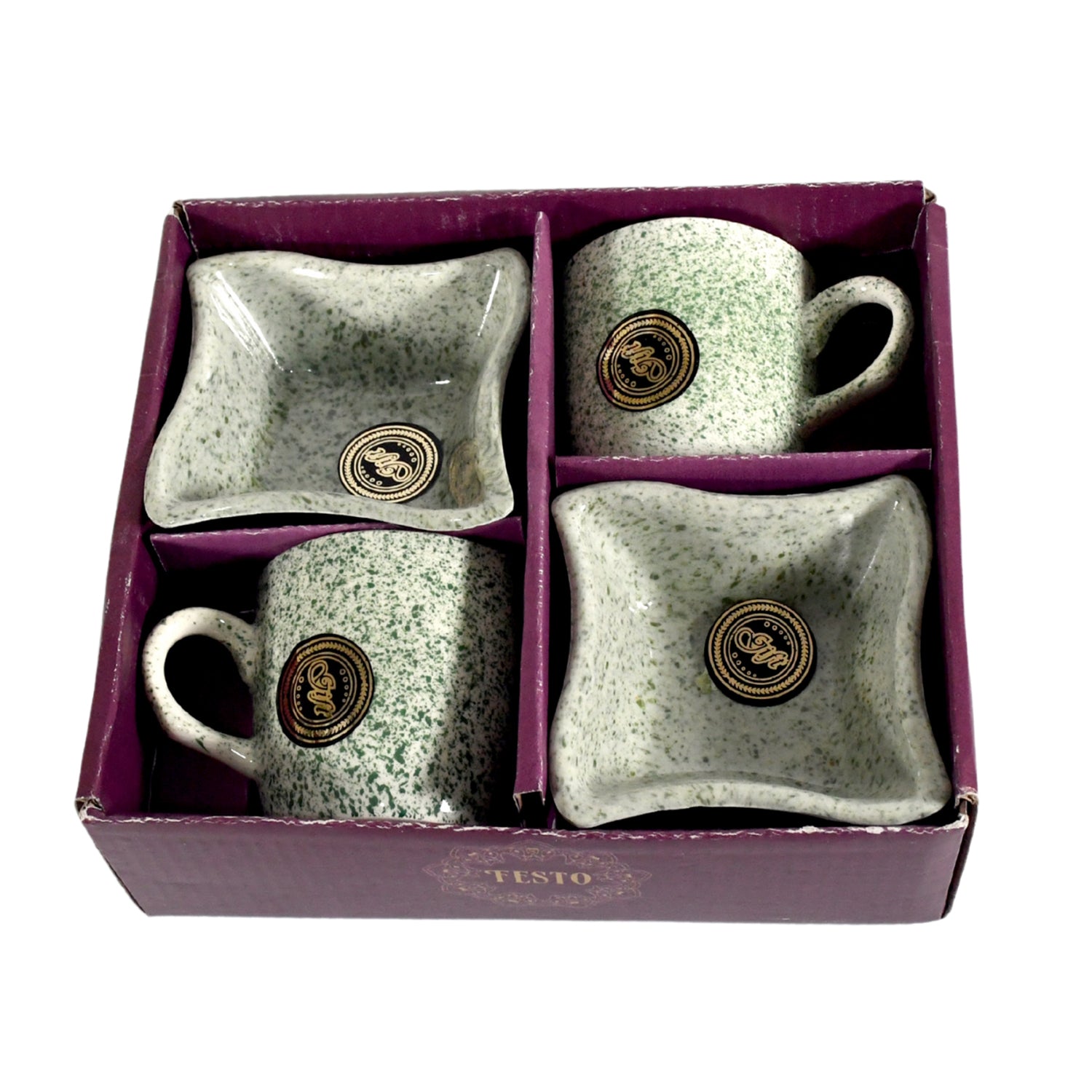 Festo Ceramic Tea & Coffee Mug Set with Snack Bowl - BuyItOnline