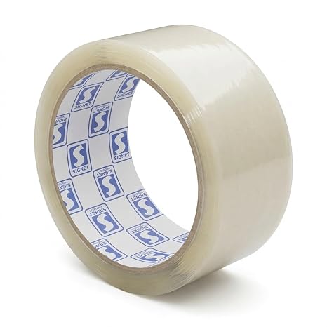Heavy Duty Transparent Packing Tape Roll | Pack of 1 for Carton Sealing | Strong Adhesive BOPP Shipping Tape for Moving, Office & Warehouse, E-Commerce Box Packing, Home use,DIY works