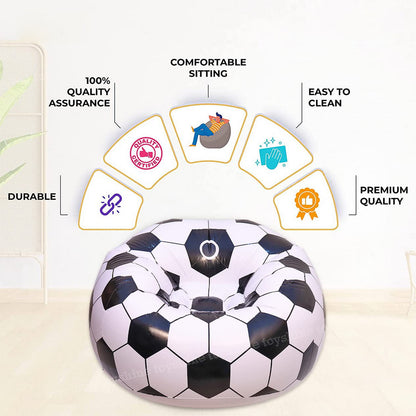 Foldable Sofa Cartoon Style Inflatable Folding Chair Ball Chair Inflatable Sofa For Adults Kids Size (110cm X 80cm) Wukusy