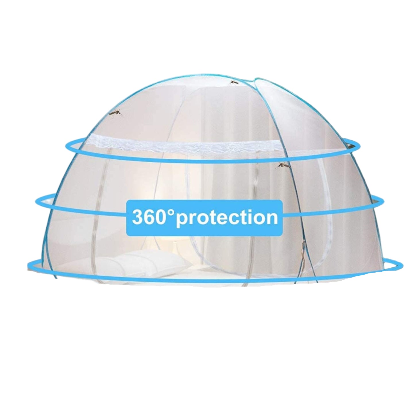 Premium Polyester Foldable Mosquito Net Tent (100 Cm Long  1 Pc)