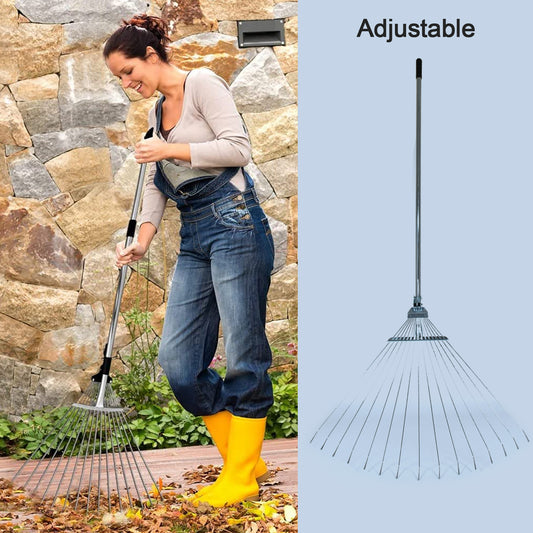 Stainless Steel Telescopic Garden Rake
