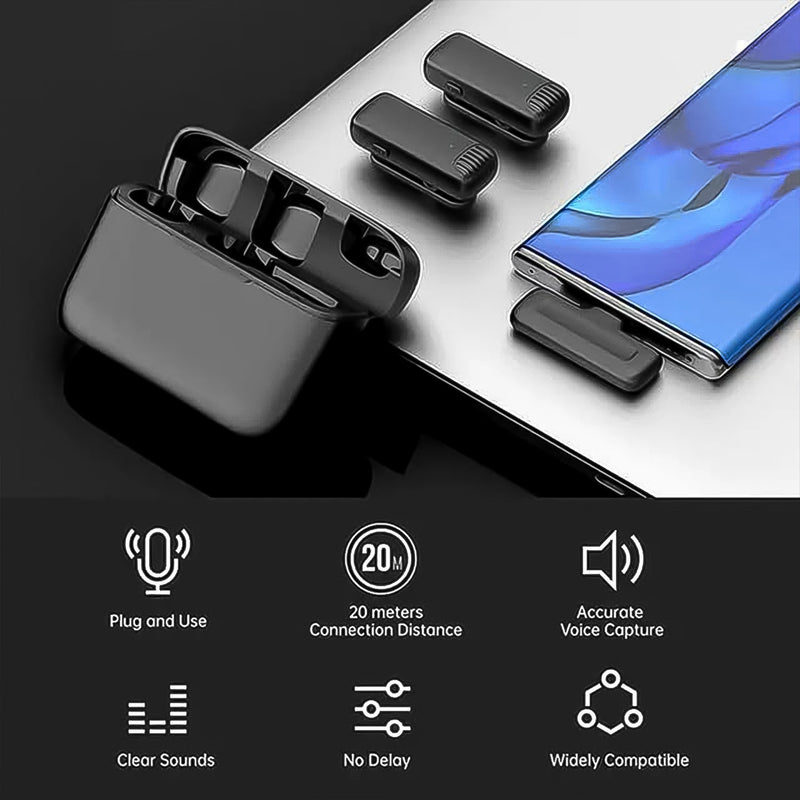 Type-C Wireless Microphones Collar Mic Wukusy