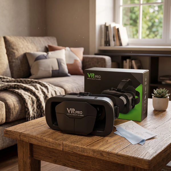 BuyItOnline VR PRO | 3D Virtual Reality Pro Glasses Video Glasses (Black) | VR Experience Glass