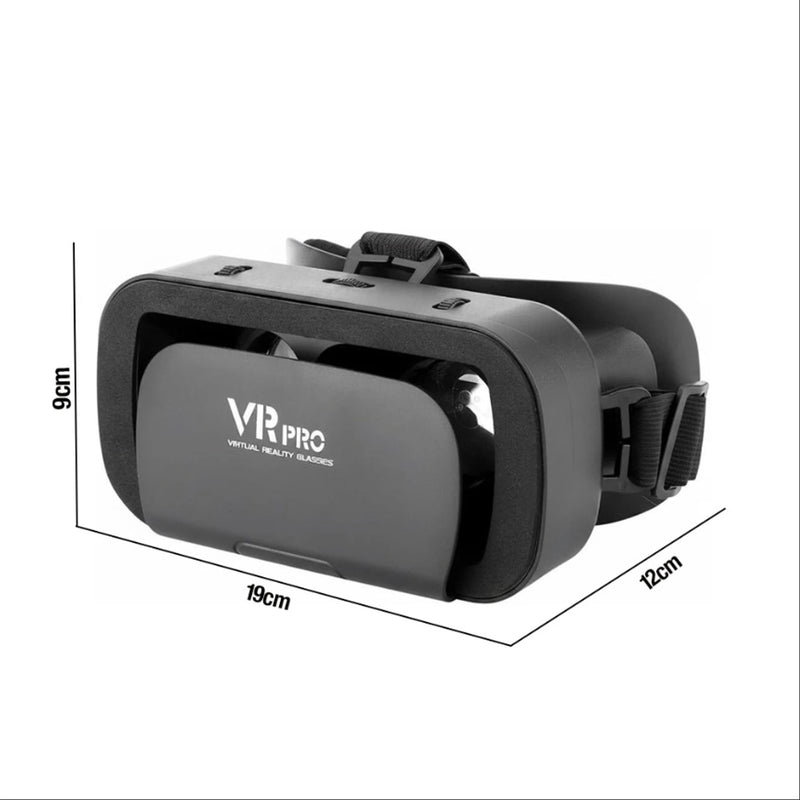 BuyItOnline VR PRO | 3D Virtual Reality Pro Glasses Video Glasses (Black) | VR Experience Glass
