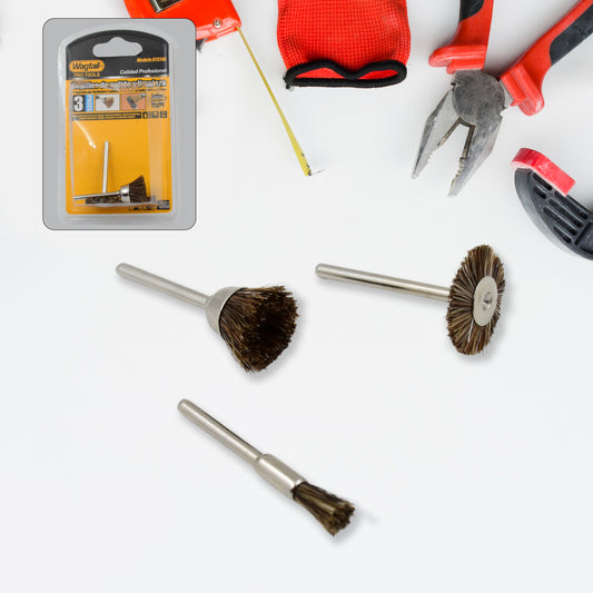 3-Piece Brass Wire Wheel Set