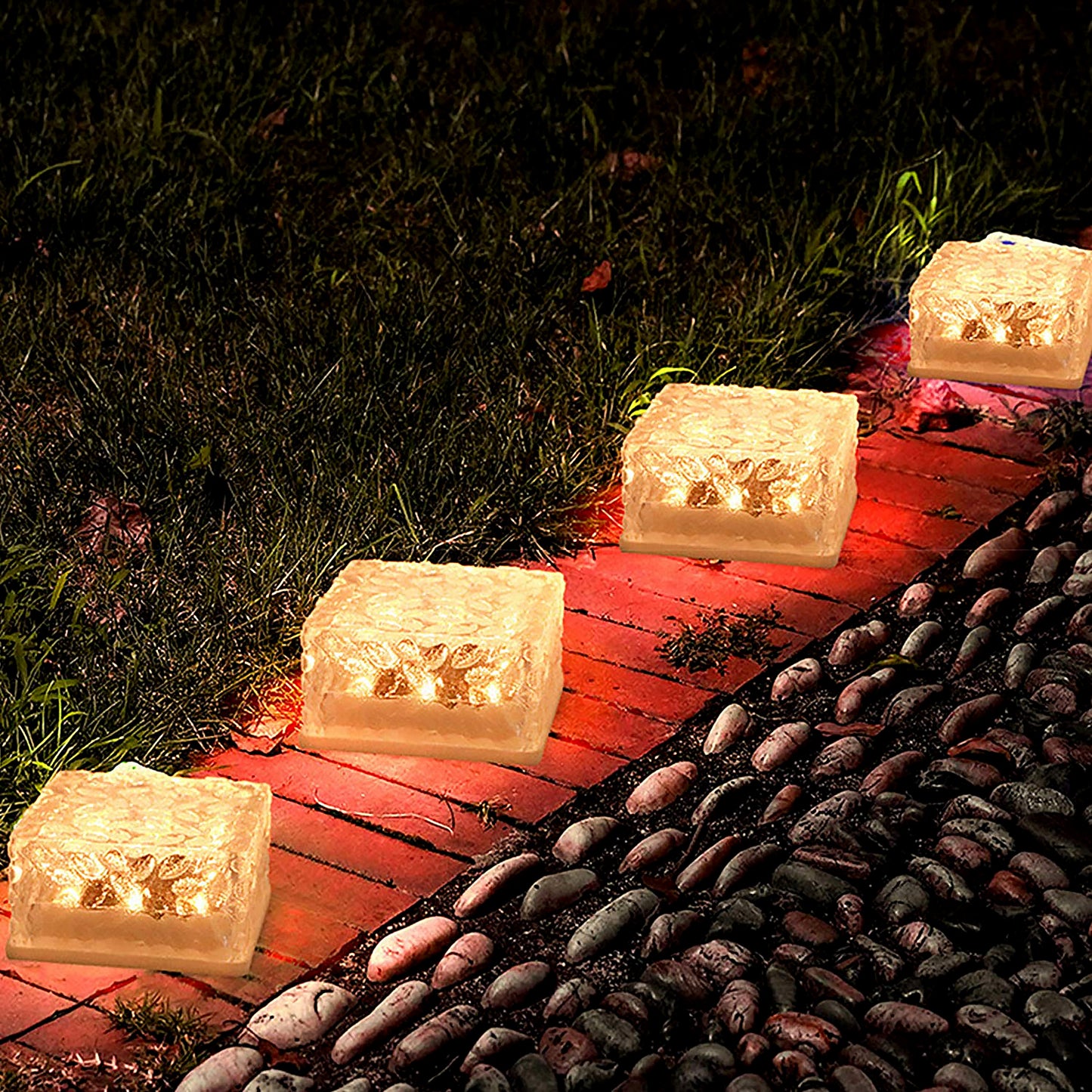 Solar Ice Cube Garden Light
