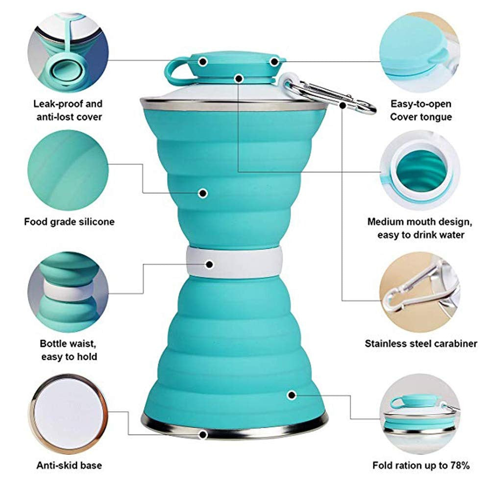 Collapsible Silicone Travel Water Bottle - BuyItOnline