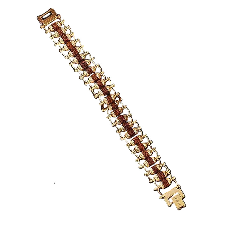 Golden Modern Rudraksha Rakhi Bracelet for Brother - BuyItOnline