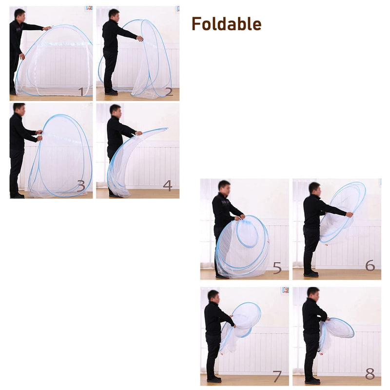 Premium Polyester Foldable Mosquito Net Tent (100 Cm Long  1 Pc) Wukusy