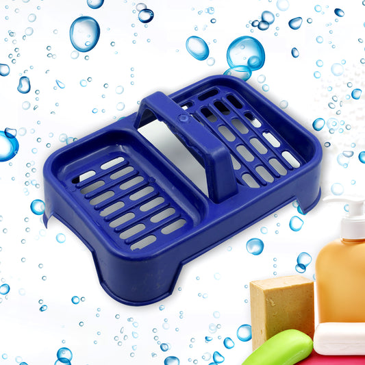 8729 2in1 Plastic Soap Case  Soap Dish  Soap Stand 2 Section Plastic Soap Case Soap Holder Soap Dish For Bathroom Kitchen Sink (1 Pc  Multicolor ) Wukusy